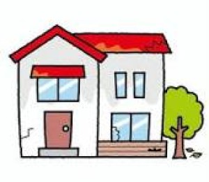 劣化した家　イラスト